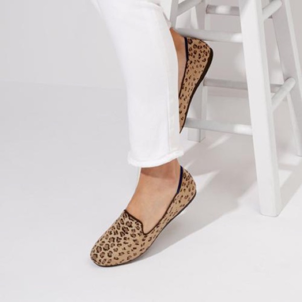 Rothys leopard print loafers size 9